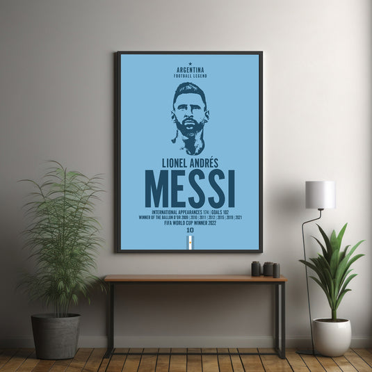 Tête de Lionel Messi Poster