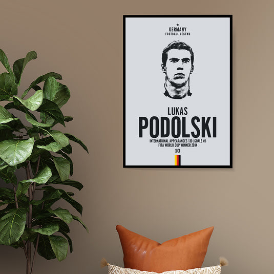 Tête de Lukas Podolski Poster