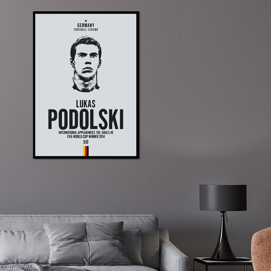 Tête de Lukas Podolski Poster