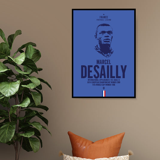 Marcel Desailly France Football Legend Iconic Portrait Print