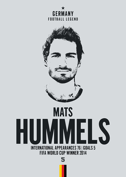 Tête de Mats Hummels Poster