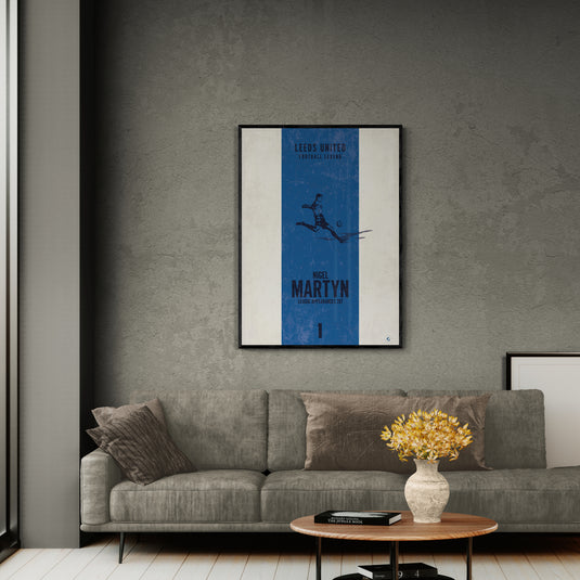 Nigel Martyn Leeds United Heritage Stripes Print
