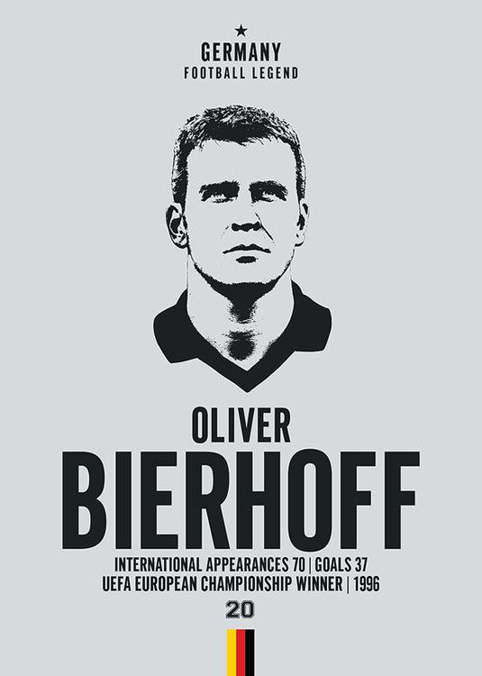 Oliver Bierhoff Germany Football Legend Iconic Portrait Print