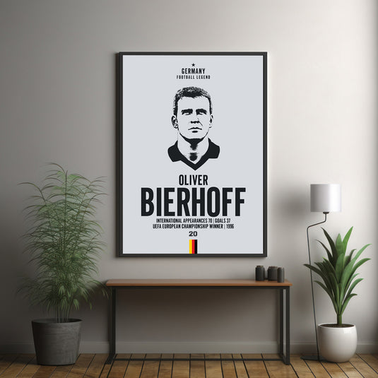 Oliver Bierhoff Germany Football Legend Iconic Portrait Print