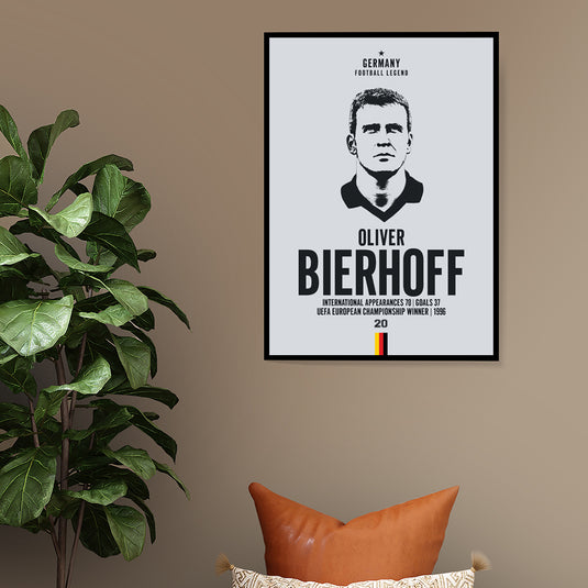 Oliver Bierhoff Germany Football Legend Iconic Portrait Print