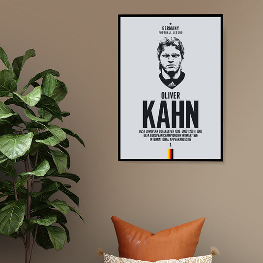 Cabeza de Oliver Kahn Póster