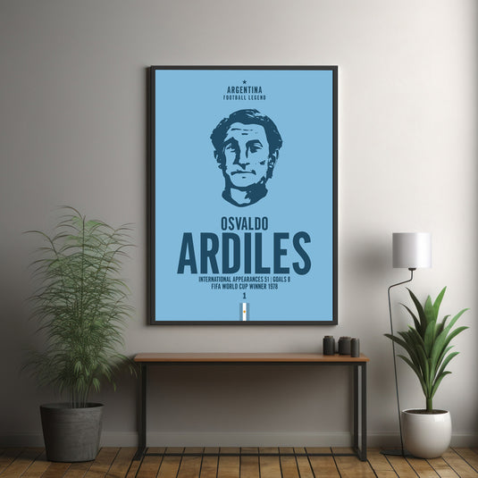 Osvaldo Ardiles Head Poster