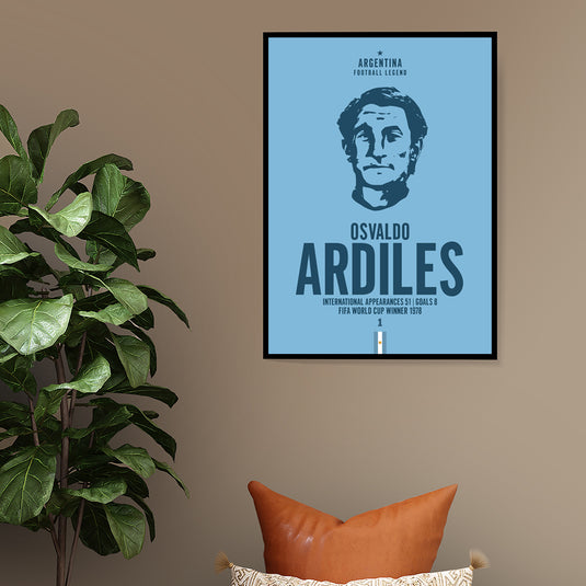 Osvaldo Ardiles Head Poster