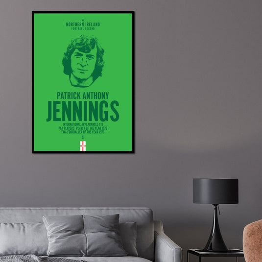 Pat Jennings Northern Ireland Football Legend Iconic Portrait Print