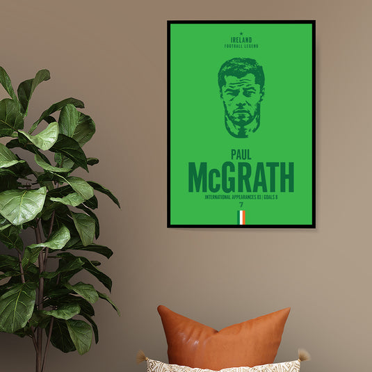 Paul McGrath Ireland Football Legend Iconic Portrait Print