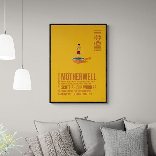 Ganadores de la Copa de Escocia de Motherwell 1991 Póster