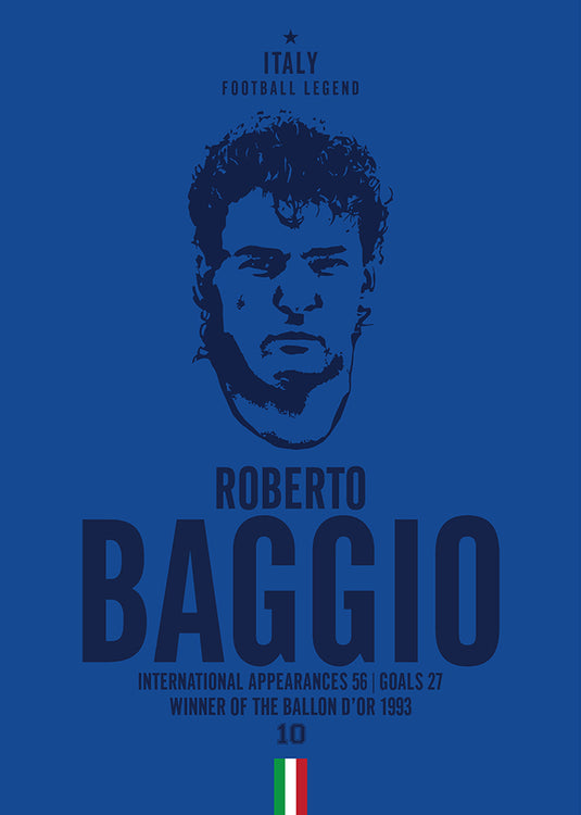 Roberto Baggio Head Poster