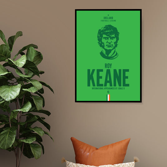 Roy Keane Ireland Football Legend Iconic Portrait Print