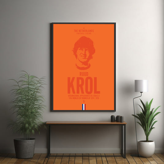 Ruud Krol Head Poster