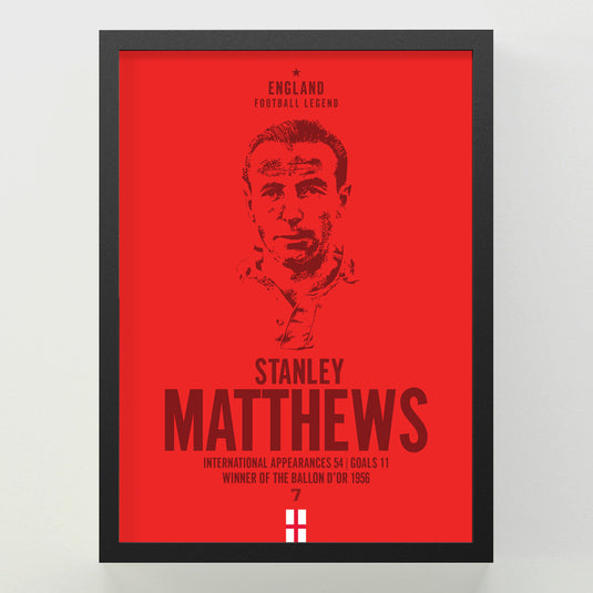 Stanley Matthews Head Poster