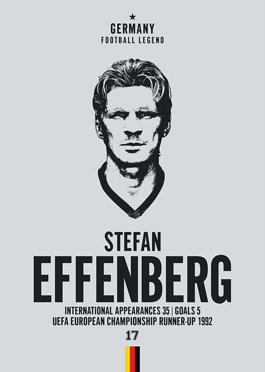 Stefan Effenberg Germany Football Legend Iconic Portrait Print