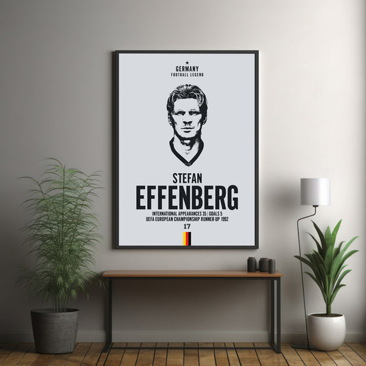 Stefan Effenberg Germany Football Legend Iconic Portrait Print