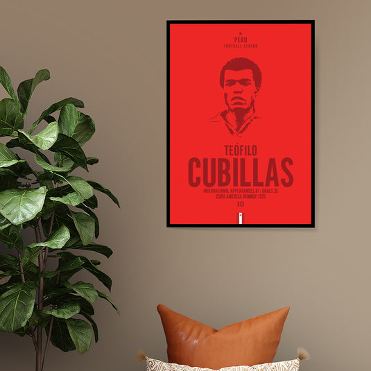 Cabeza de Teófilo Cubillas Póster