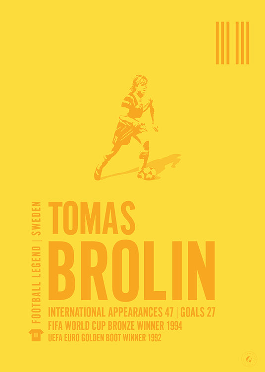 Tomas Brolin Sweden Legend Print