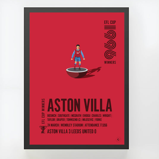 Ganadores de la Copa EFL del Aston Villa 1996 Póster