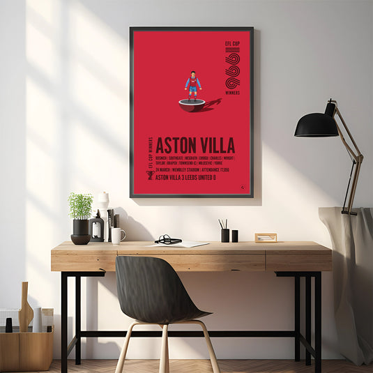 Aston Villa 1996 EFL Cup Winners Poster