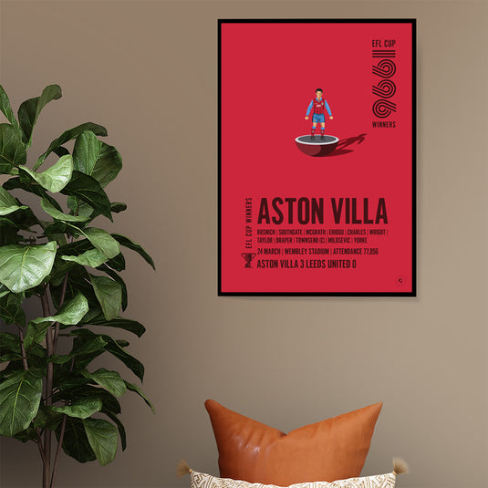 Ganadores de la Copa EFL del Aston Villa 1996 Póster