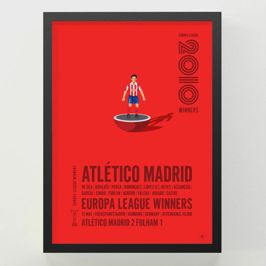 Affiche des vainqueurs de la Ligue Europa de l'Atletico Madrid 2010