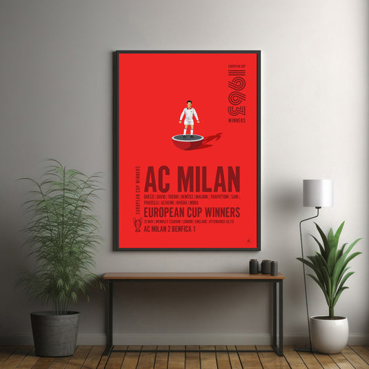 Vainqueurs de la Coupe d'Europe de l'AC Milan 1963 Poster