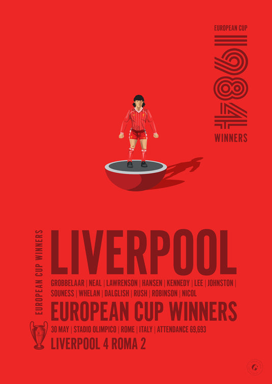 Vainqueurs de la Coupe d'Europe de Liverpool 1984 Poster