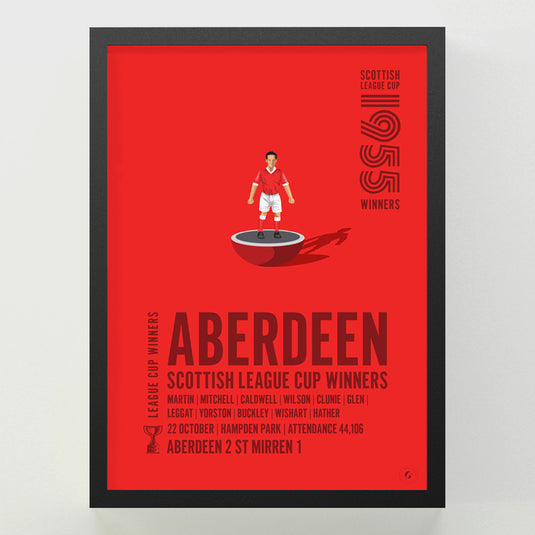 Aberdeen 1955 Scottish League Cup Winners Poster