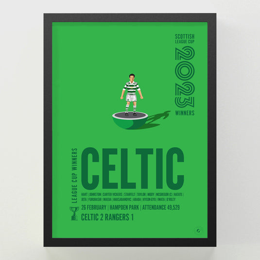 Celtic 2023 Scottish League Cup Winners Poster