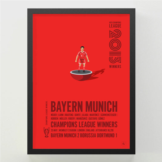 Affiche des vainqueurs de l'UEFA Champions League 2013 du Bayern Munich