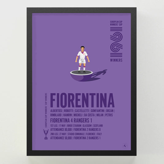 Póster Recopa de Europa de la Fiorentina 1961