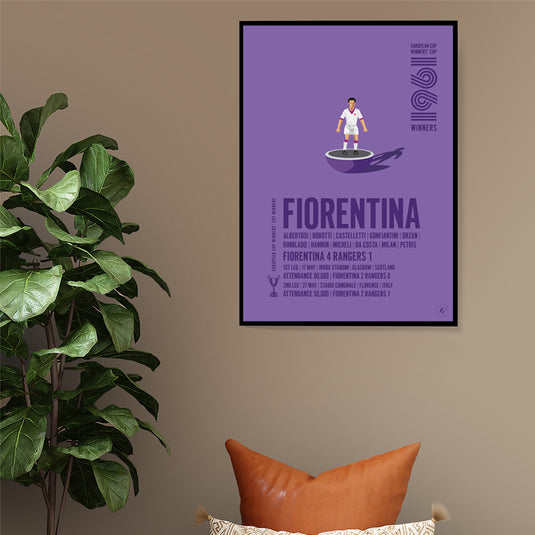 Fiorentina 1961 UEFA Cup Winners’ Cup Winners Poster