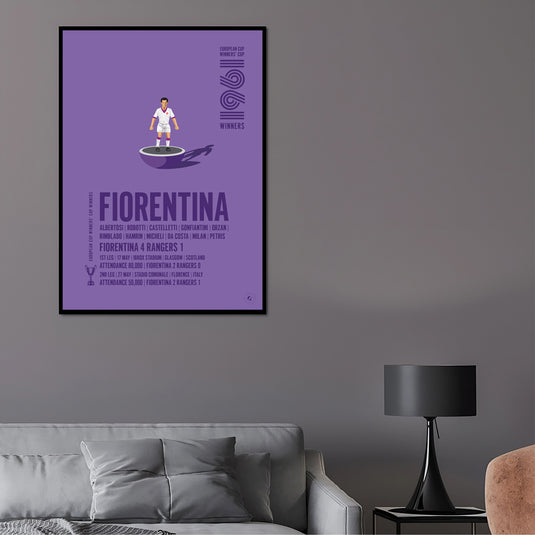 Fiorentina 1961 UEFA Cup Winners’ Cup Winners Poster