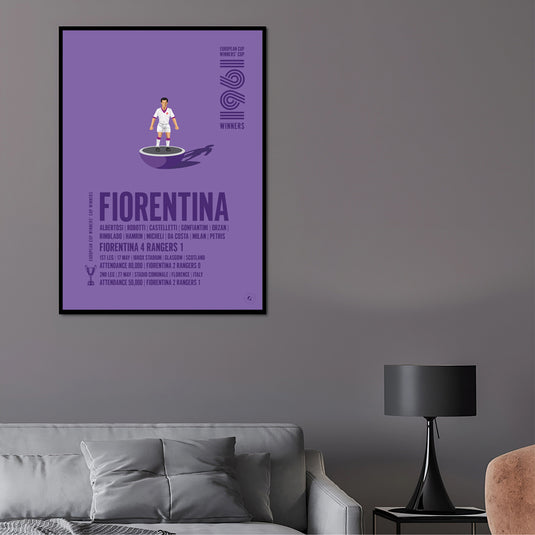 Affiche des vainqueurs de la Coupe des vainqueurs de coupe de l'UEFA Fiorentina 1961