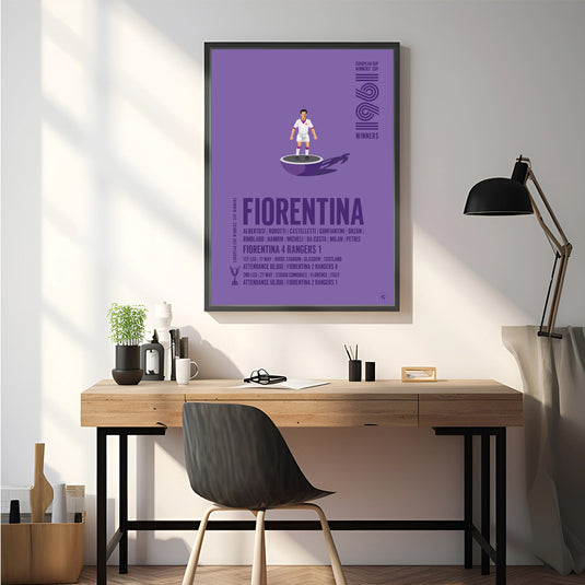 Affiche des vainqueurs de la Coupe des vainqueurs de coupe de l'UEFA Fiorentina 1961