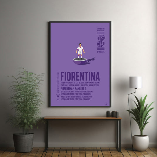 Póster Recopa de Europa de la Fiorentina 1961