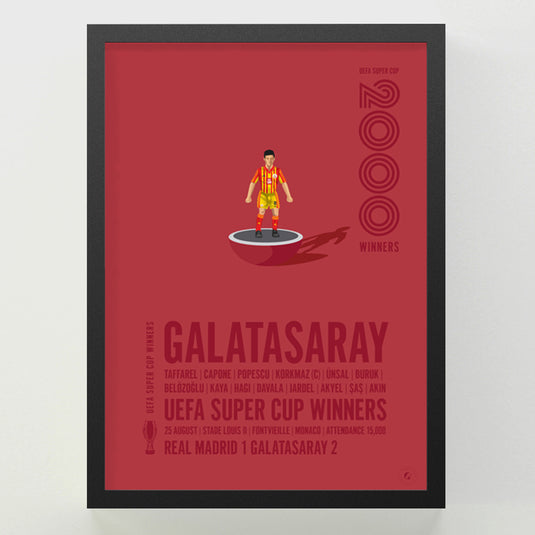 Galatasaray 2000 UEFA Super Cup Winners Poster