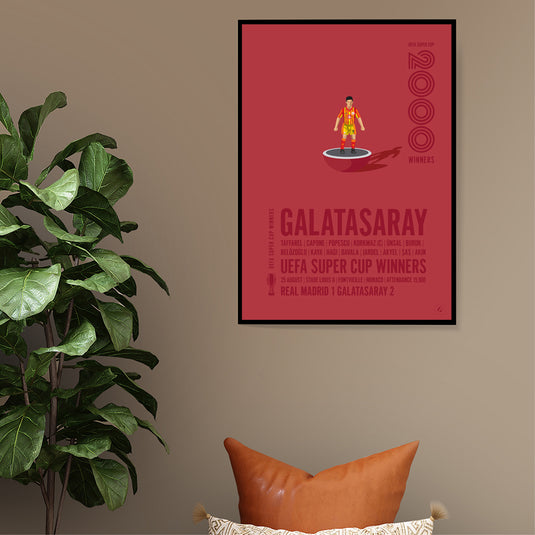 Galatasaray 2000 UEFA Super Cup Winners Poster