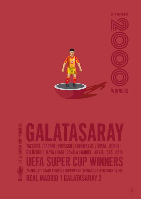 Galatasaray UEFA Super Cup Winners 2000 Print