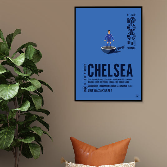 Chelsea 2007 EFL Cup Winners Poster