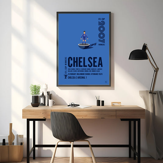 Chelsea 2007 EFL Cup Winners Poster