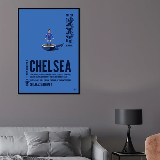 Chelsea 2007 EFL Cup Winners Poster