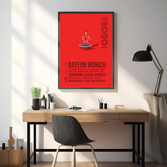 Bayern Munich 2020 UEFA Champions League Winners Poster