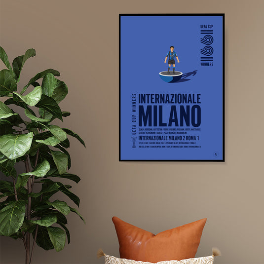 Affiche des vainqueurs de la Coupe UEFA de l'Inter Milan 1991