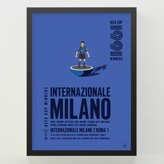 Affiche des vainqueurs de la Coupe UEFA de l'Inter Milan 1991