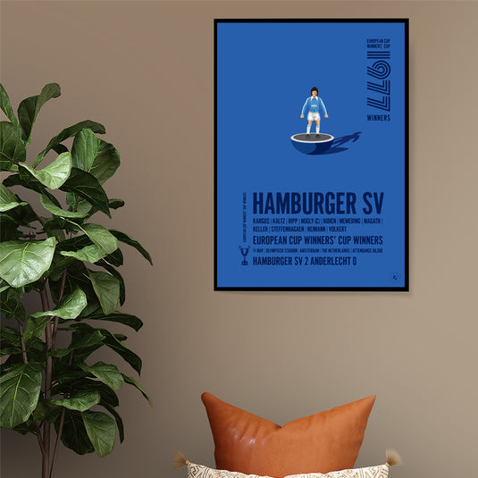 Affiche des vainqueurs de la Coupe des vainqueurs de coupe UEFA du Hamburger SV 1977