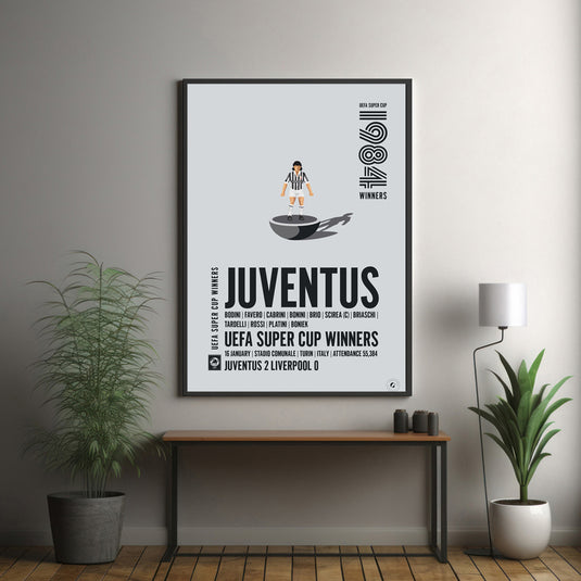 Juventus 1984 UEFA Super Cup Winners Poster