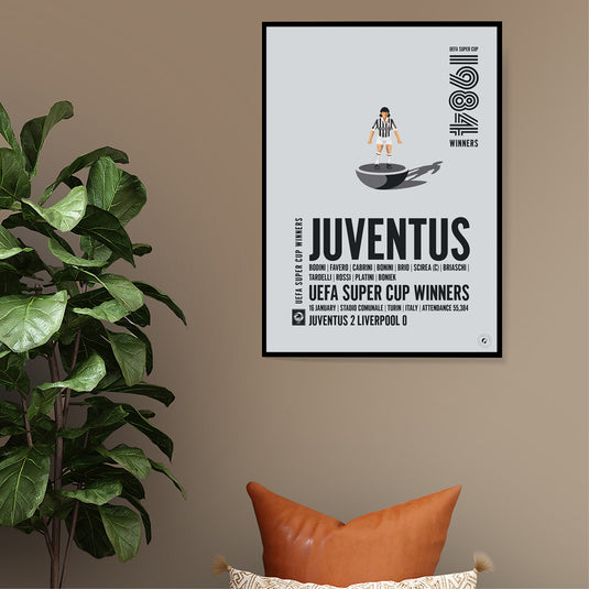 Juventus 1984 UEFA Super Cup Winners Poster